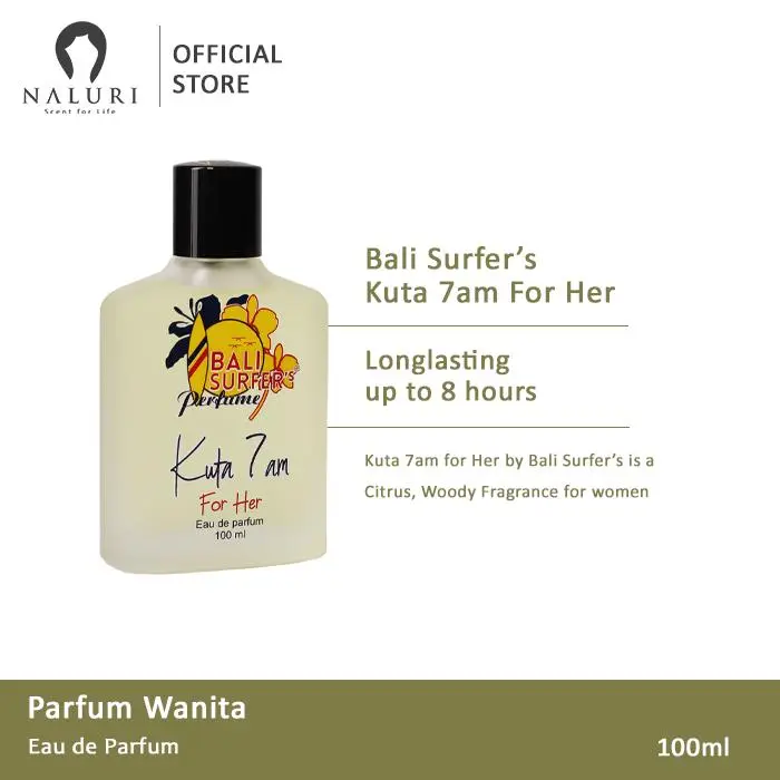 Parfum Bali Surfers EDP 100ml Perfume Elegant Malam Siang Glass Orange Lavender Saffron 5