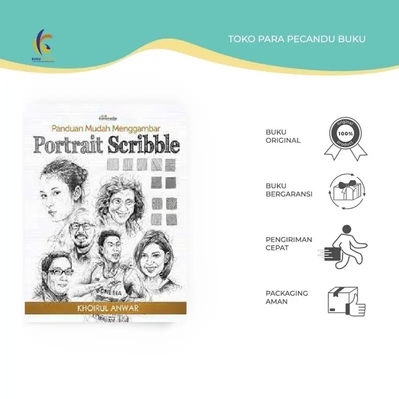 [PROMO] - BUKU PANDUAN MUDAH MENGGAMBAR PORTRAIT SCRIBBLE 0