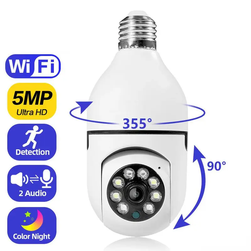 Camera giám sát CCTV, Camera 360, V360 pro, Âm thanh một nửa, Theo dõi tự động, Hỗ trợ màn hình trẻ Em Bé, Tầm nhìn ban đêm đầy màu sắc camera  ko  dùng  wifi camara 0