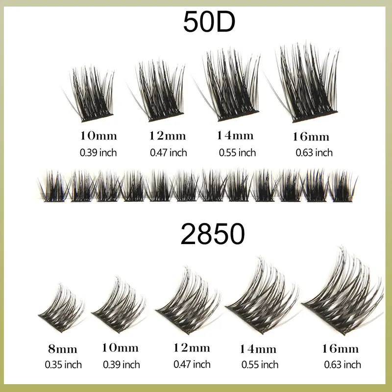 Mixed Length Individual False Eyelashes, 2 Boxes Natural Look Eyelash Extensions, Self Grafting Curl Eyelash Clusters, Eye Makeup Tools For Women 6