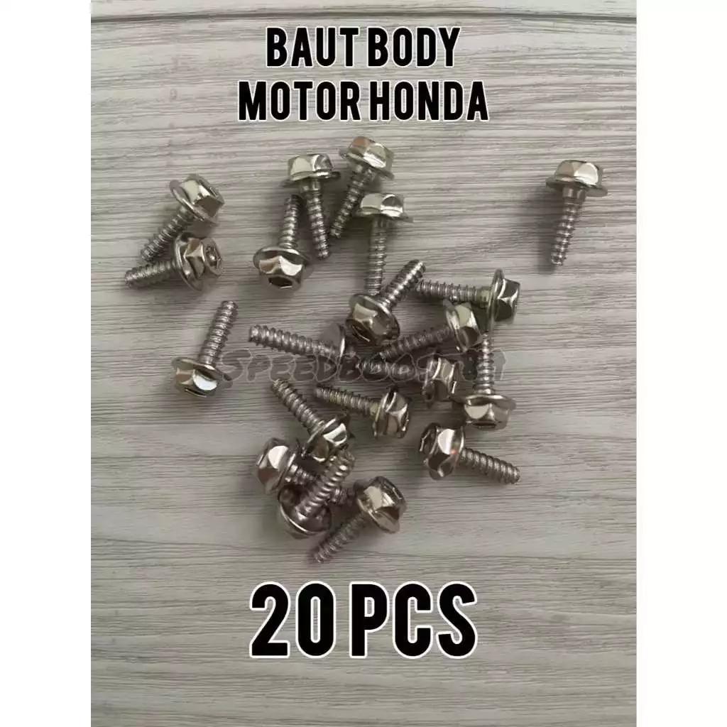 BAUT BODY PROBOLT CHROME THAILAND UNIVERSAL SEMUA MOTOR MODEL 2 KUNCI 1 PACK ISI 20 PCS BAUT BODY PROBOLT CHROME THAILAND UNIVERSAL SEMUA MOTOR MODEL 2 KUNCI 1 PACK ISI 20 PCS