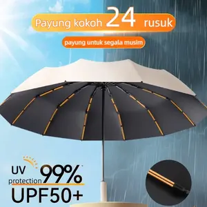 Payung Lipat Premium 12 Ruas Otomatis Buka Tutup Anti UV / Payung Untuk Segala Musim /Payung Praktis Untuk Segala Cuaca