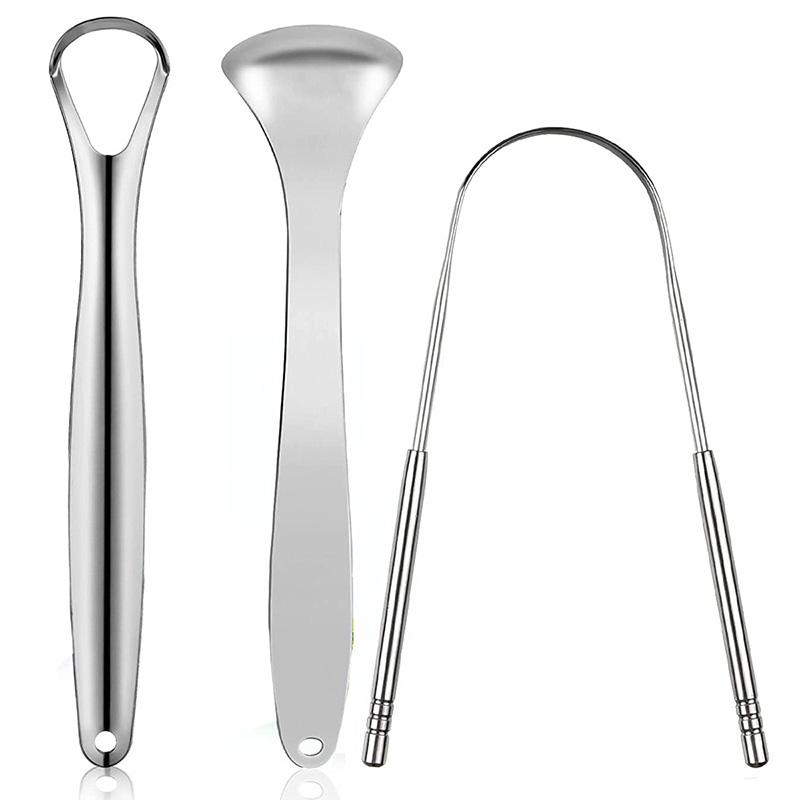 Product Introduction of Premium 1pcsMetal Tongue Scraper Cleaner for Adults & Kids, Portable Stainless Steel Tongue Scrapers Brushes for Removing 18