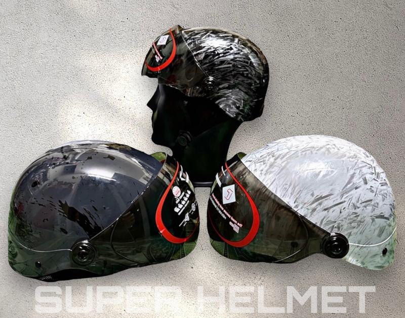 TẶNG TEM BIKER Nón Bảo Hiểm Sơn Carbon Gắn Kính Cao Cấp - Mũ Bảo Hiểm Sơn Carbon Chống Bụi và Tia UV Siêu Ngầu