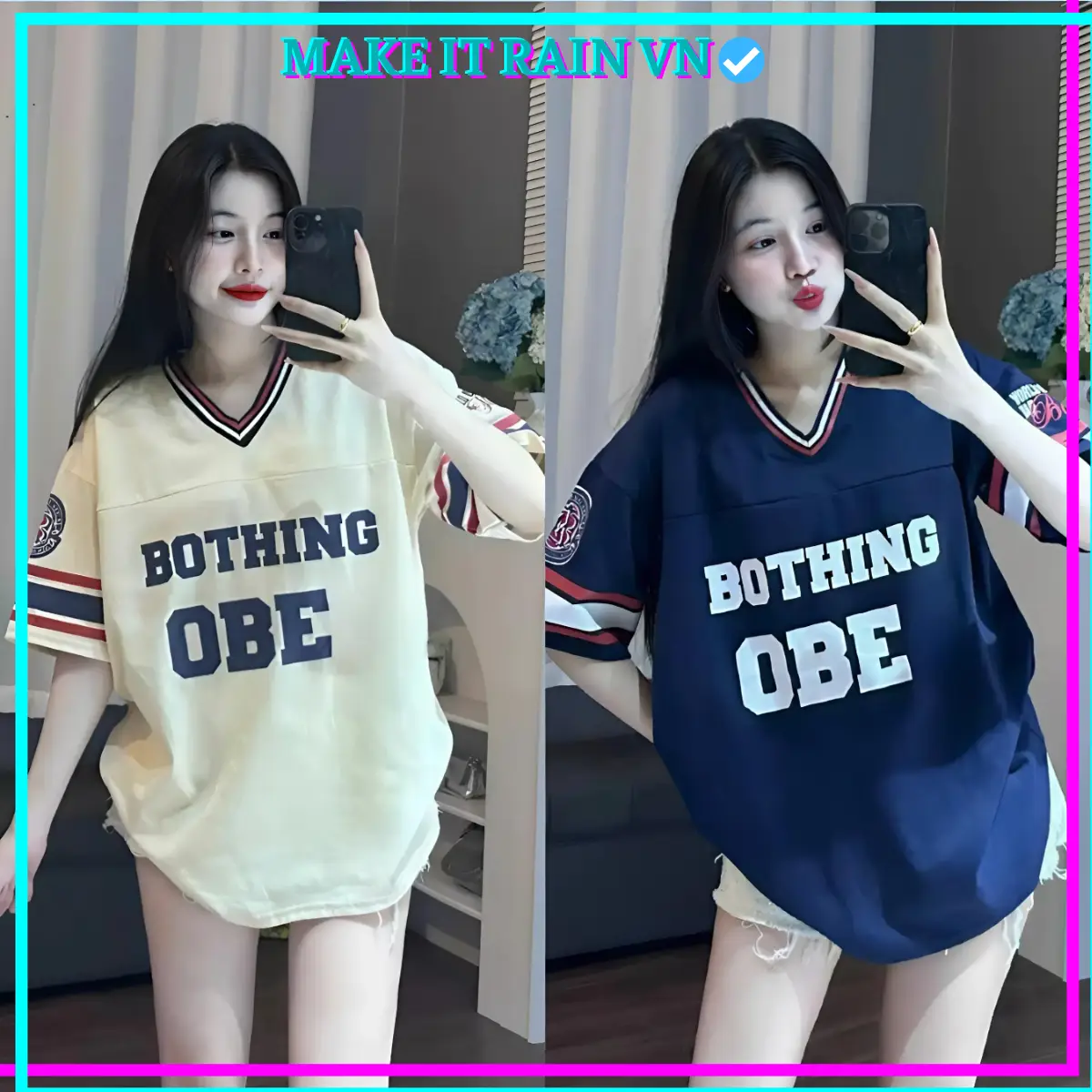 [MUA 3 GlẢM 33K, 2 GlẢM 20K KÈM QUÀ] Áo Thun Nam Nữ OBE Make It Rain VN, Áo Phông Unisex Form Rộng Top Women Cổ Tim