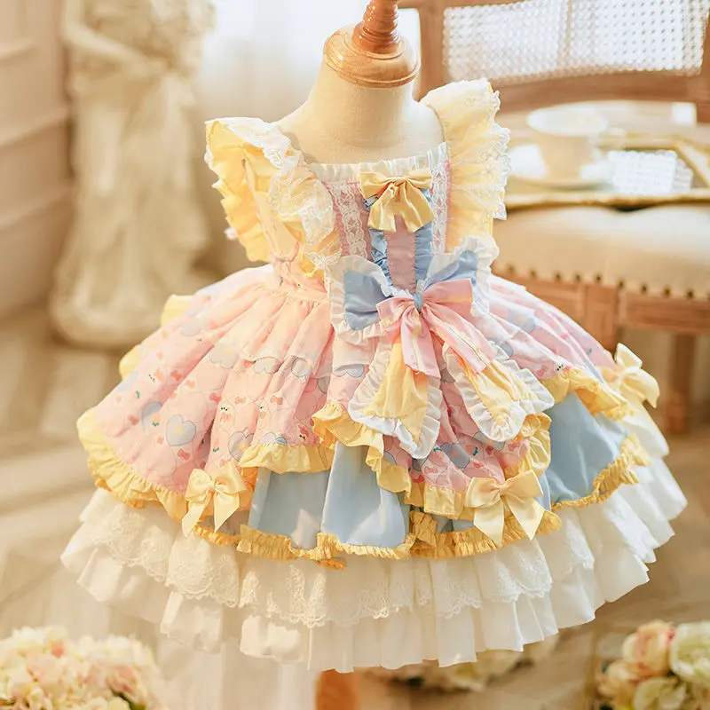 Pet Summer Lolita Spring And Princess Bow Thin Cute Small Body Dog Dress