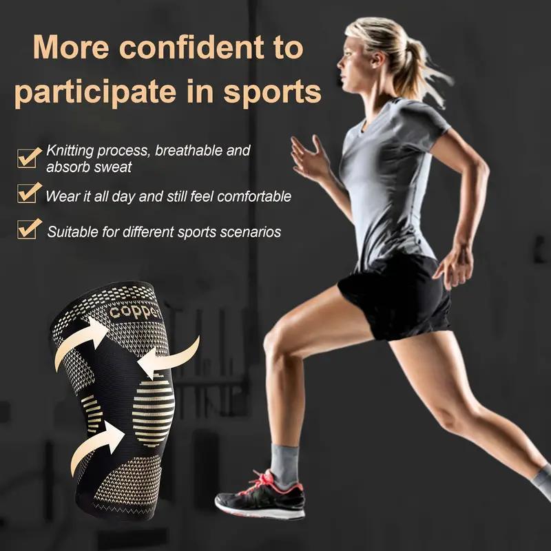 Product Introduction of Sports Knee Pads, 1 Pair Non-slip Knee Brace, Knee Support for Men & Women, Sports Knee Protector for Running Jumping Cycling Basketball 6