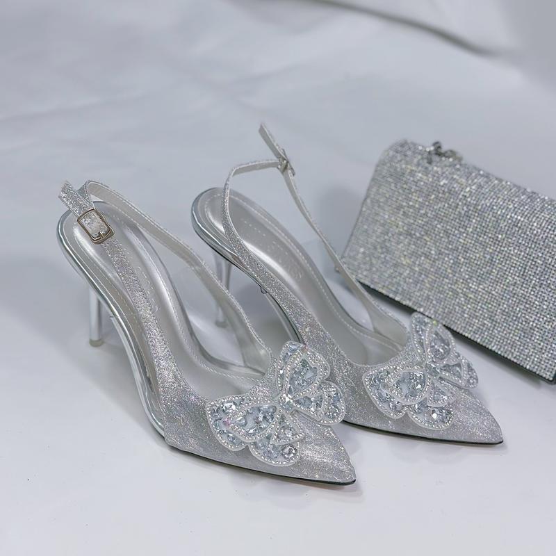  GIÀY CAO GÓT CHẮP MIKA NƠ CÁNH BƯỚM GÓT CAO 5cm - 7cm - 9cm 