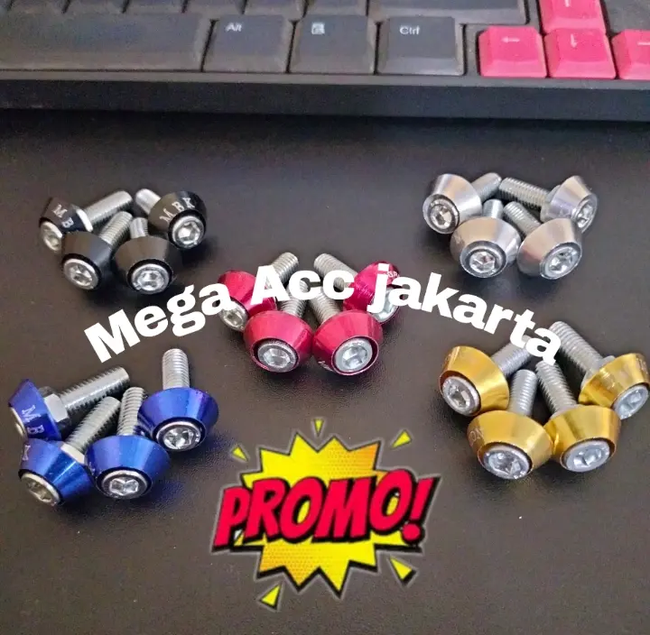 4PCS BAUT PLAT-BAUT L RING-BAUT PLAT NOMOR VARIASI