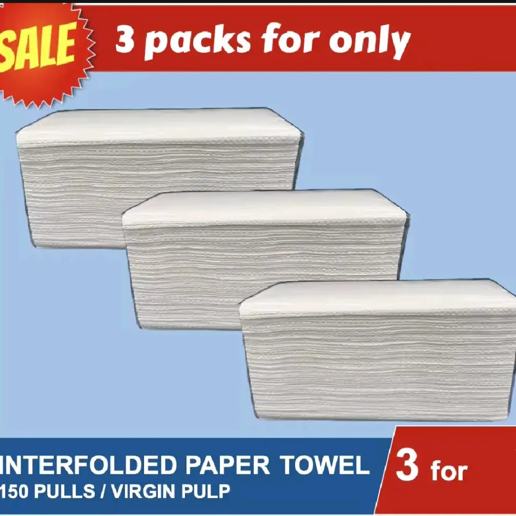 Interfolded Kitchen Tissue Paper Towel, Interfold Virgin Pulp, Multipurpose Napkin