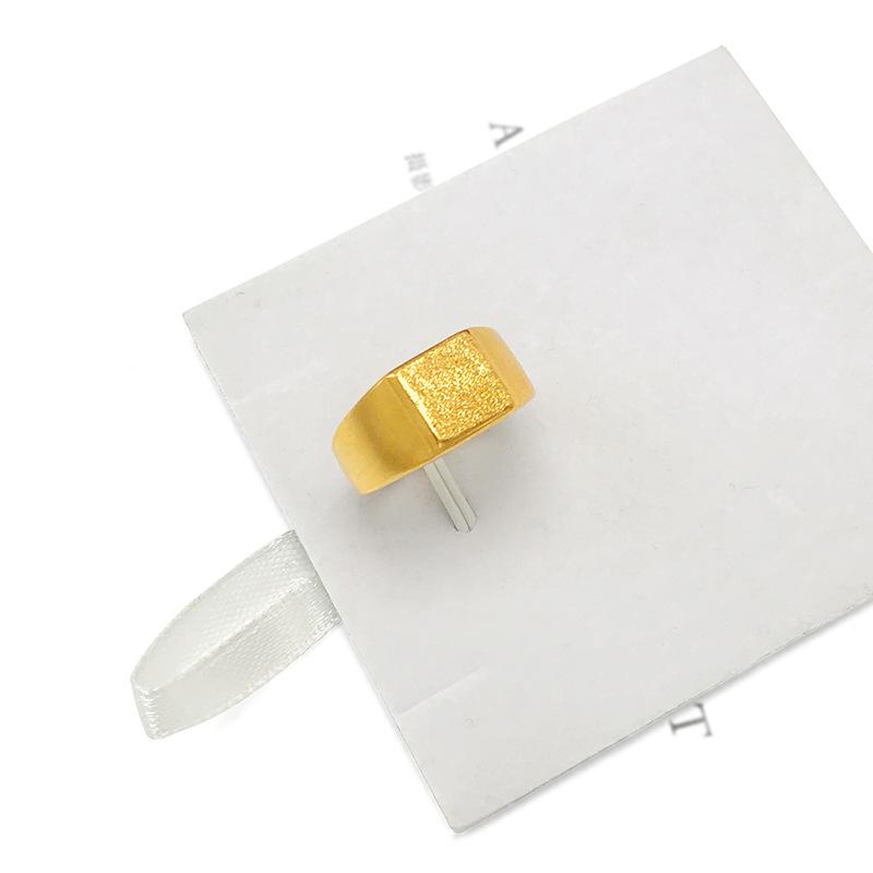 Product Introduction of Vietnam Placer Gold Ring Men's Fufa Fortune Dragon Word Live Mouth Ring Gold Plated Gilded Female Gem Mahjong Couple's Ring 25
