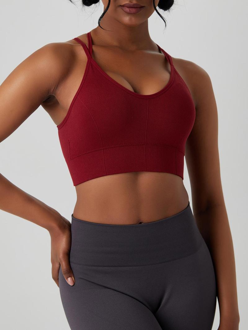 Product Introduction of Women's Solid Wireless Bra, Removable Chest Pads Backless Bralette, Soft Comfy Breathable Lingerie Top for Daily Wear 3