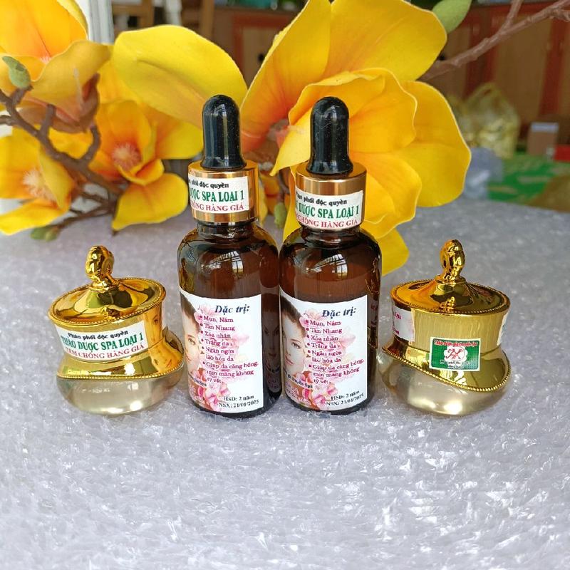 2 combo tái tạo da spa gia tuyền ( mẫu nắp đen) trị mụn thâm nám tàn nhang