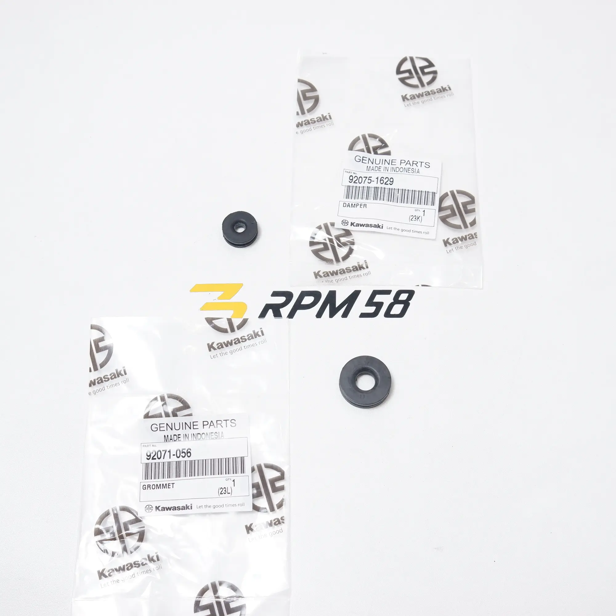 Kawasaki Genuine Part Karet Body Karet Dudukan Cover samping Karet Fairing Ninja R SS RR KLX ORIGINAL Besar 92071-056 Kecil 92075-1629