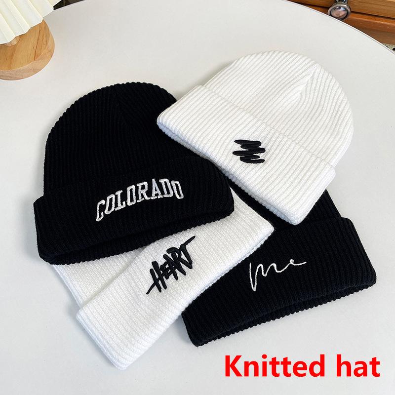 Mũ Mùa Đông Dành Cho Unisex Mũ Len Dệt Kim Màu Trơn Thiết Kế Dễ Thương Thích Hợp Cho Mùa Thu Và Mùa Đông Mũ Len Nữ Mũ Trùm Đầu Ấm Hơn Thích Hợp Cho Nam Giới Mũ Thường Ngày