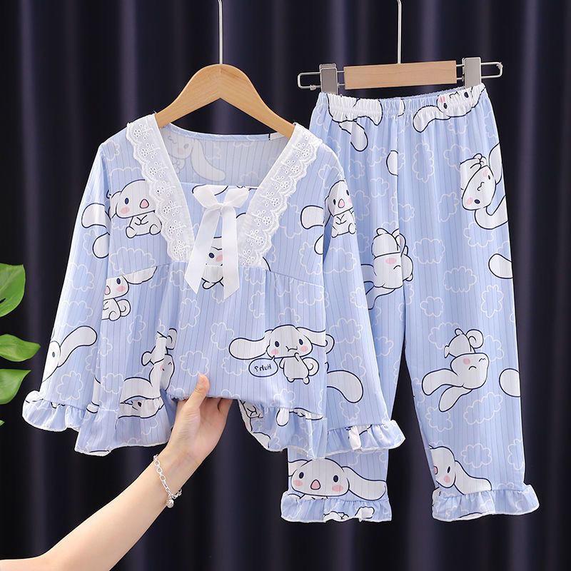 Product Introduction of Đồ Ngủ Trẻ Em, Dài Tay, Phong Cách Công Chúa Hoạt Hình, Cho Bé Gái Và Trẻ Em, Trẻ Em Trung Bình Và Lớn, Thích Hợp Cho Mùa Xuân Và Mùa Thu, Bộ Đồ Mặc Nhà Phòng Điều Hòa Không Khí, 2024 13