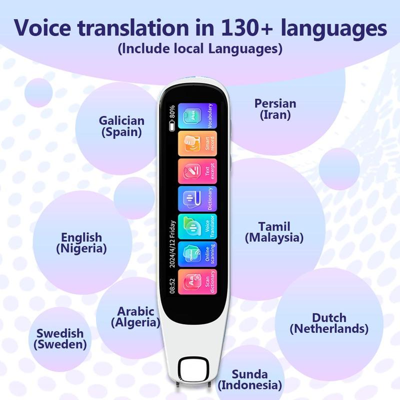 Intelligent Translation Pen, Rechargeable Multifunctional Online Scanning Translation Pen, Instantly Translated Pen, 134 Languages Translation Pen for Travel, Business, Study, Ideal Gift Choice 2