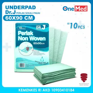 Underpad 60x90 Dr.J Onemed Alas Perlak Under Pad Popok Ompol Isi 10
