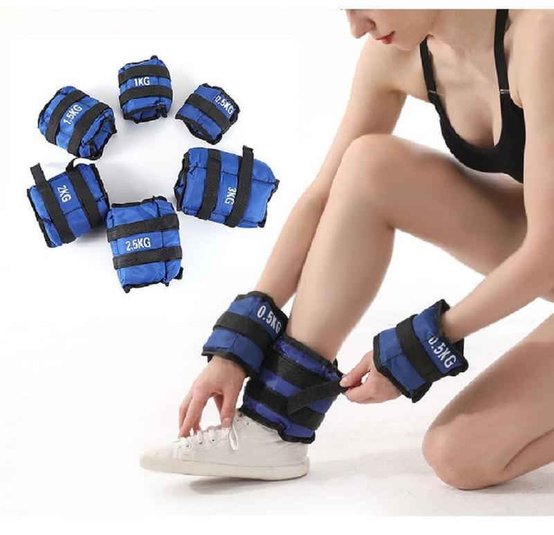  Bộ 2 Tạ Chân Tay  Tổng 1Kg  2 cái 0,5Kg Túi Cát Đeo Cổ Tay   Mắt Cá chân   tập gym tại nhà cát Trọng Lượng chì vòng Bao đa năng bằng Chạy tạ Áo tạ đeo Bộ quấn chạy bộ 