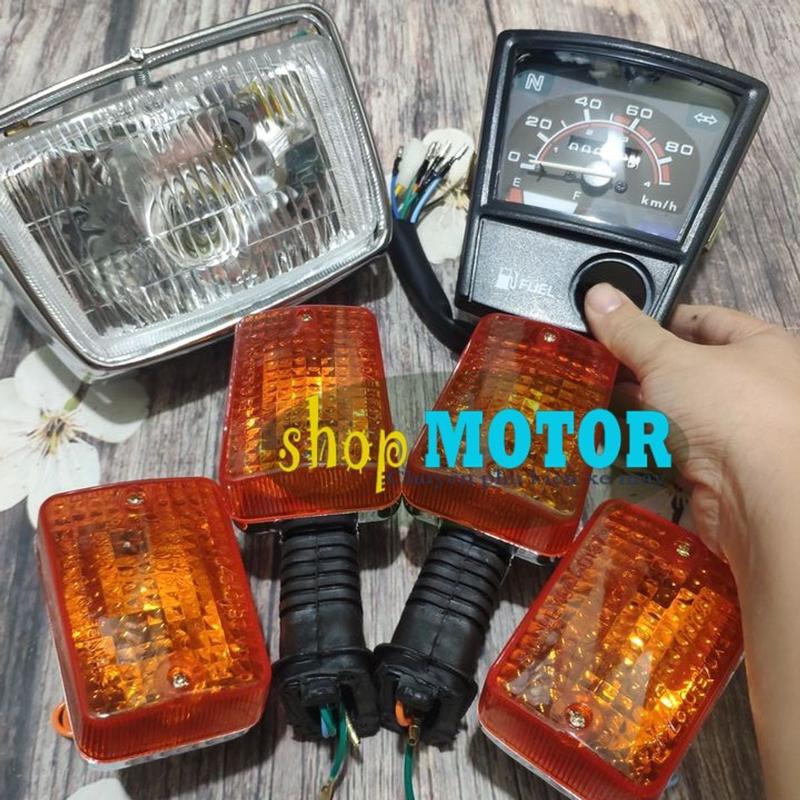 [CỰC ƯU ĐÃI] Cụm pha đèn trước - Bộ xi nhan Trước/ sau - Đồng hồ cơ xe CUB 82 5