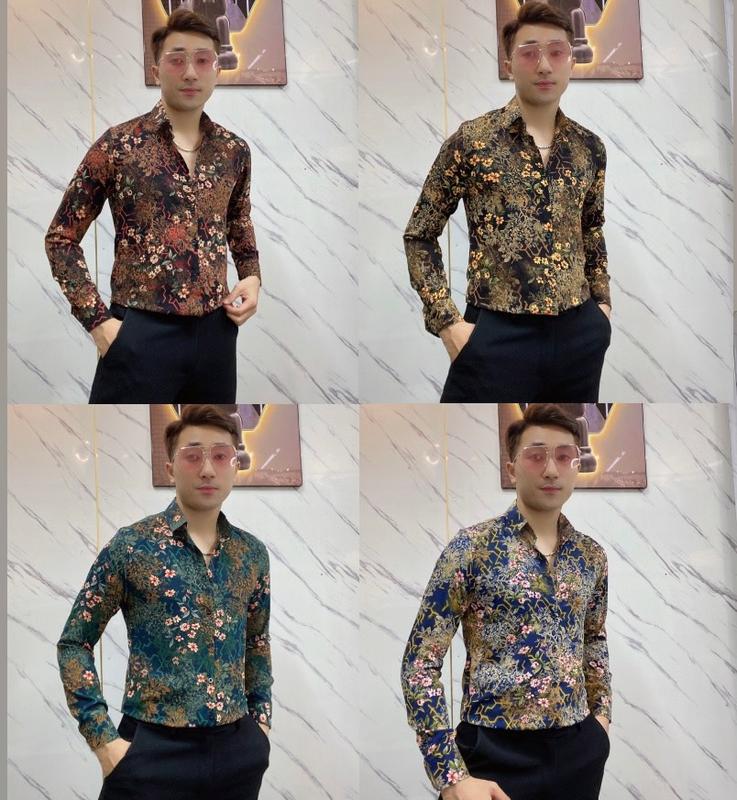 ÁO SƠ MI HOẠ TIẾT HOA CÚC HOẠ MI