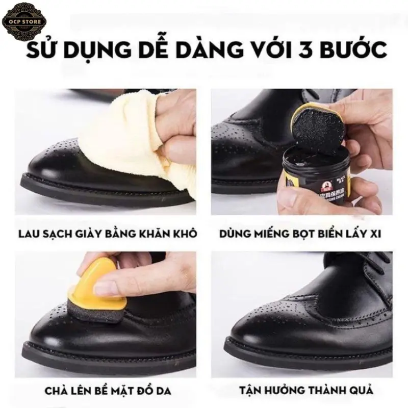 Xi Đánh Bóng Giày Da Làm Bóng Nhanh Đồ Da, Xi Kem Dưỡng Da Có Đầu Mút Hỗ Trợ 5
