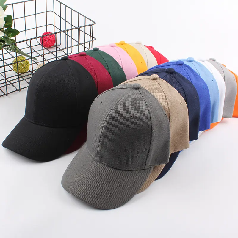 Baseball Cap Adjustable Hat Men & Women Cap Topi Lelaki & Wanita Plain Cap Solid Colour Black Cap