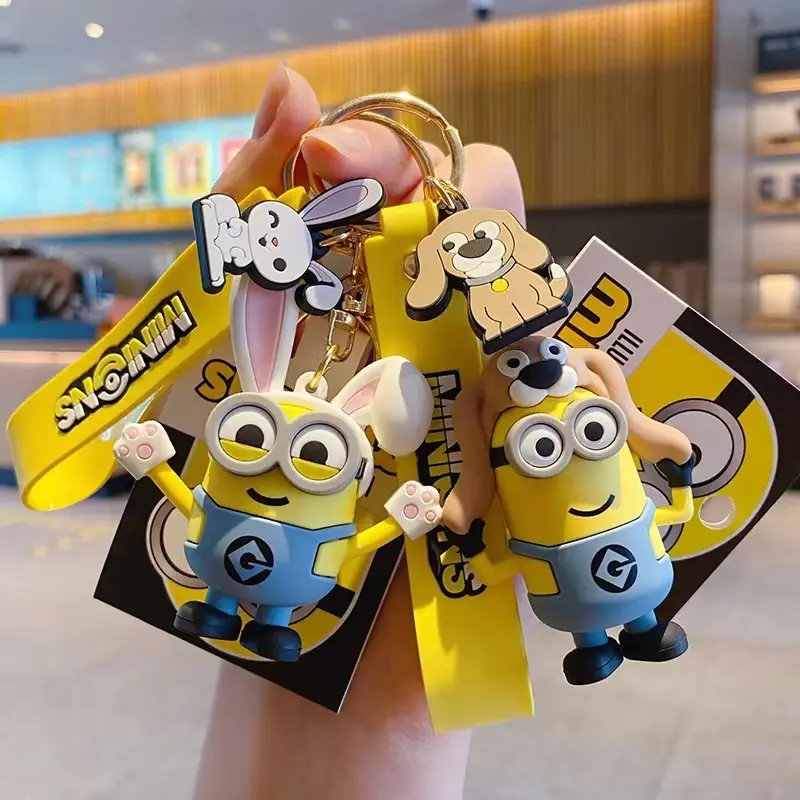 Gantungan Kunci Minion Kartun Lucu, Liontin Gantungan Kunci Mobil Epoksi Boneka Tentara Kecil Zodiak YK101