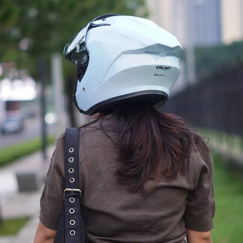Helm Half Face | MJM Batman Hitam Dof Kaca Hitam SNI 3