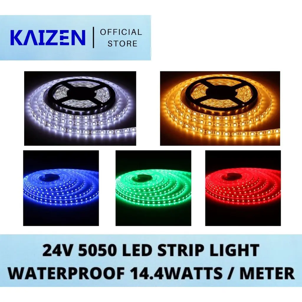 24V 12V 5METERS LED STRIP LIGHT WATERPROOF (Per Roll) LED MOTORCYCLE CARS