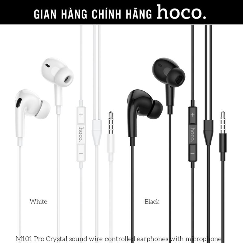 Tai nghe có dây jack 3.5mm Hoco có micro dây dài 1,2m có nút tăng giảm âm lượng hãng Hoco mall Nhét Tai