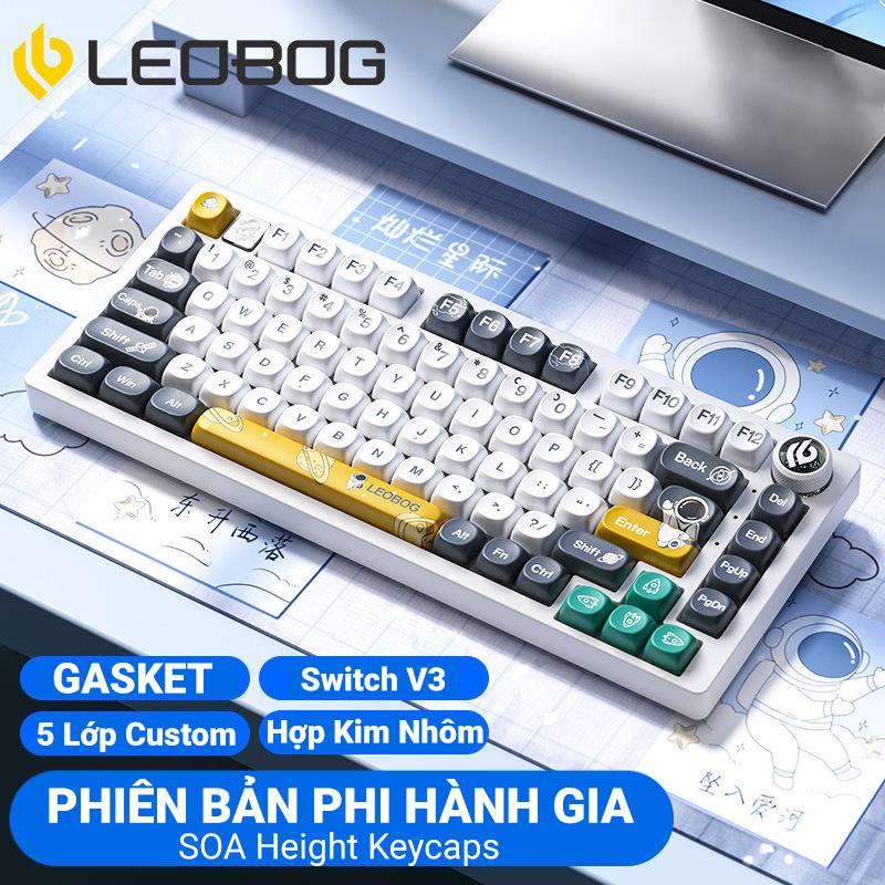 Bàn Phím cơ nhôm LEOBOG Hi75 Phiên Bản Phi Hành Gia, mạch xuôi, hotswap 5 pin, trục switch AXIS V2, Bảo Hành 12 Tháng