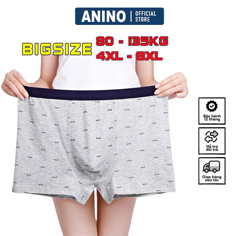 Quần Lót Nam Big size BOXER 100% Cotton quần sịp nam họa tiết cao cấp co giãn 4 chiều 80-130kg Menswear Quần Boxer