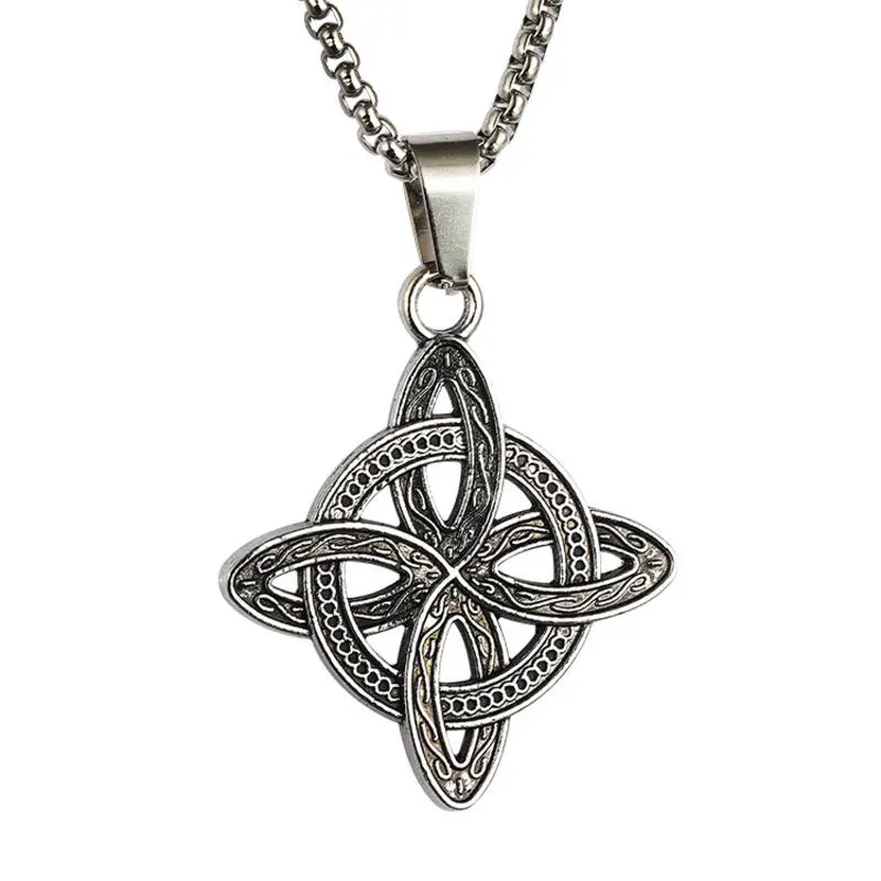 2025 New Viking Irish Celtic Knot Trendy Pendant Stainless Steel Slavic Talisman Necklace
