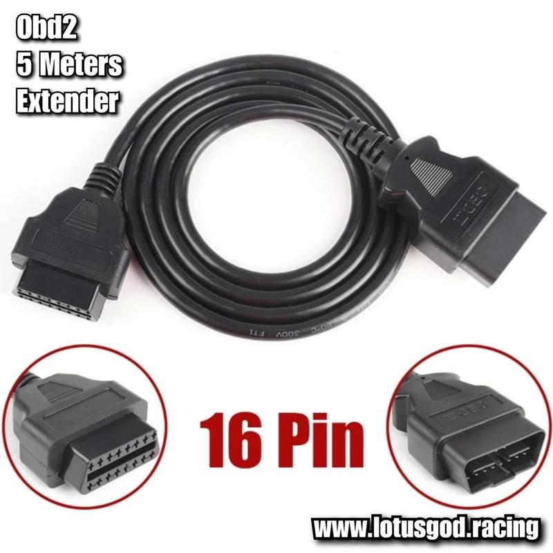 5 Meters Long 1 Way 16 Pin OBD 2 Extender OBD2 ELM327 Male T - TikTok ...