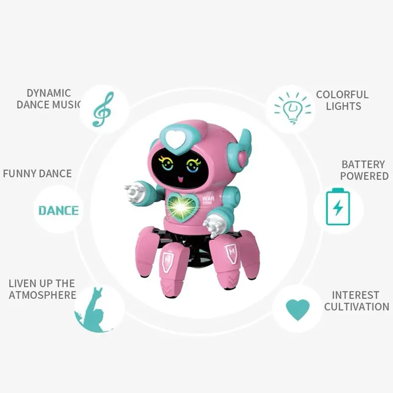 COD Mainan Robot Anak Hadiah Ulang Tahun Robot Pintar Menari untuk Mainan Anak-anak Cowok Cewek Bergerak Lampu Control Remote Toys 6