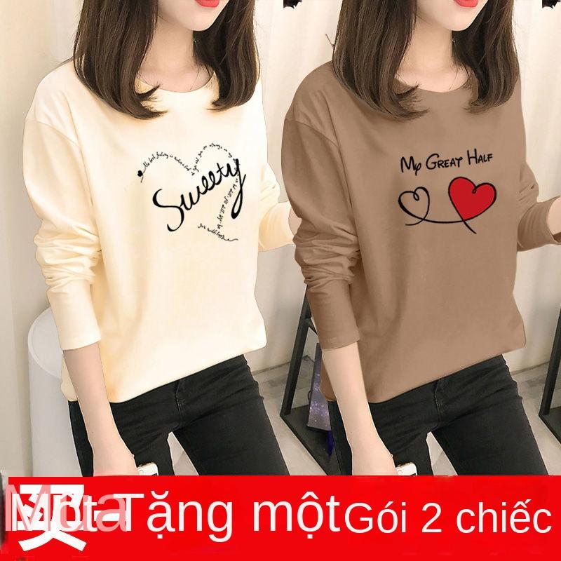 Product Introduction of Áo Thun Dài Tay Dáng Rộng Phong Cách Hàn Quốc, Hàng Mới Về Mùa Xuân Và Mùa Thu, Dành Cho Học Sinh Nữ, Áo Mặc Bên Trong Thường Ngày Áo Dễ Phối Đồ Mua Một Tặng Một Khuyến Mãi Miễn Phí 4