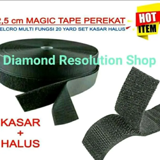 VELCRO METERAN ECER / PEREKAT SEPATU / TAS / BONEKA PER METER HALUS KASAR