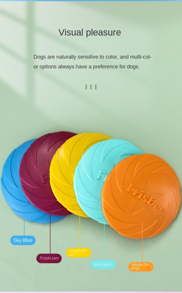 Product Introduction of Dog Frisbee Durable Silicone Pet Toy Training Supplies Golden Retriever Flying Disc Floating Border Collie Competition Labrador 6