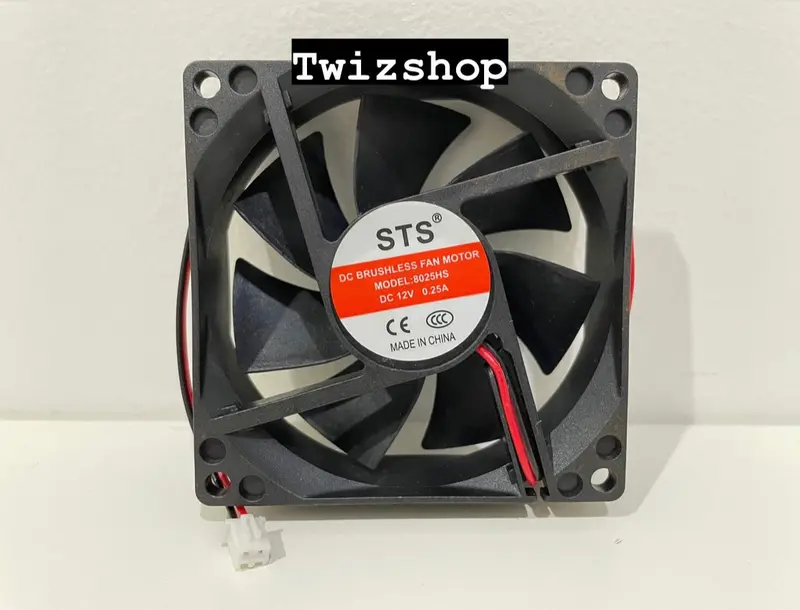 Fan DC 12V 24V 8x8 cm / Kipas 8cm DC 12V 24V tebal 2.5 cm 12 Volt 24 Volt