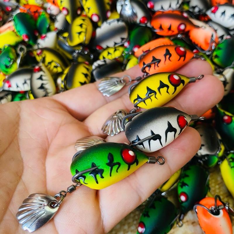 [Mua 2 con tặng thêm 1 con ] Nhái Hơi NFF mini 2.8cm nặng 6.5gam - mua 1 con tặng 5 khóa lure chuyên cá bú bình