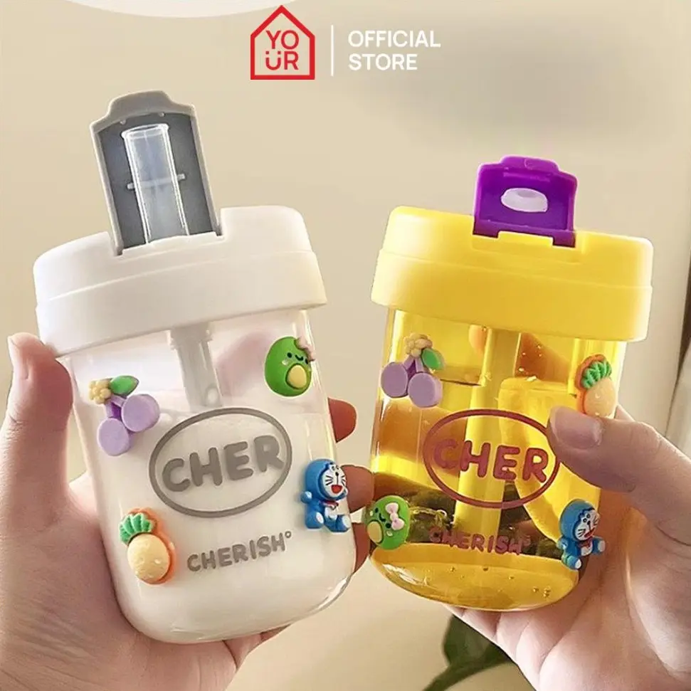 [ FREE STICKER ] Botol Minum Anak Sekolah [FREE SEDOTAN] / Botol Minum Cher Portable 300ml Anti Bocor / BPA FREE / Botol Air / Gelas Minum Anak YourChoice
