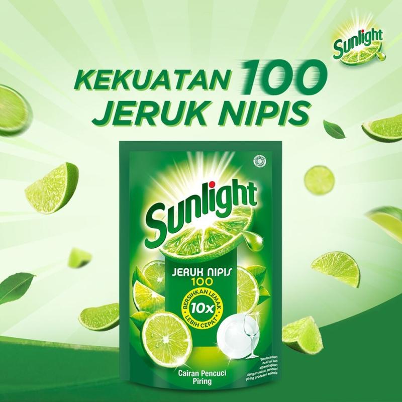 Sunlight Sabun Cuci Piring Jeruk Nipis Refill 650 ml 1