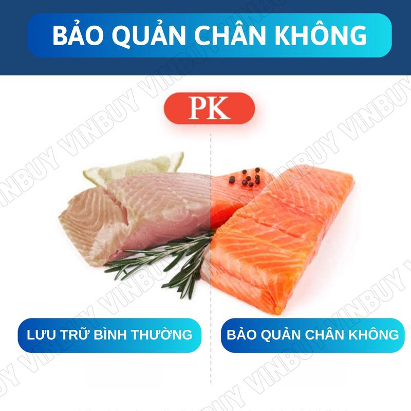 Product Introduction of Máy hút chân không thực phẩm gia đình Vinbuy, bảo quản hàn miệng túi, hút khô ướt mềm, tặng kèm 10 túi hút chân không - Hàng chính hãng 21