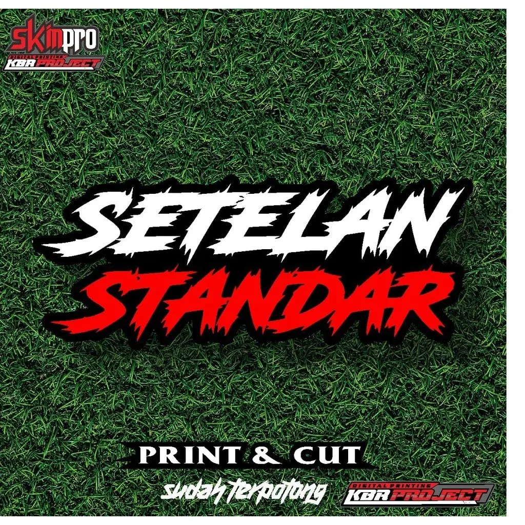 Stiker Setelan Standar Motor Tulisan Jepang Cina Stiker Hologram Montor