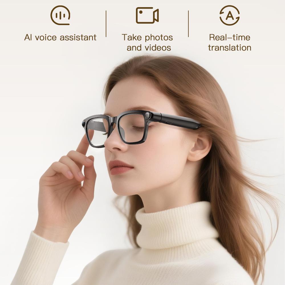 New 800W Smart Video Glasses with Camera 1080P HD video recording 4K resolution Photochromic lenses AI translation Voice assista - Image 2