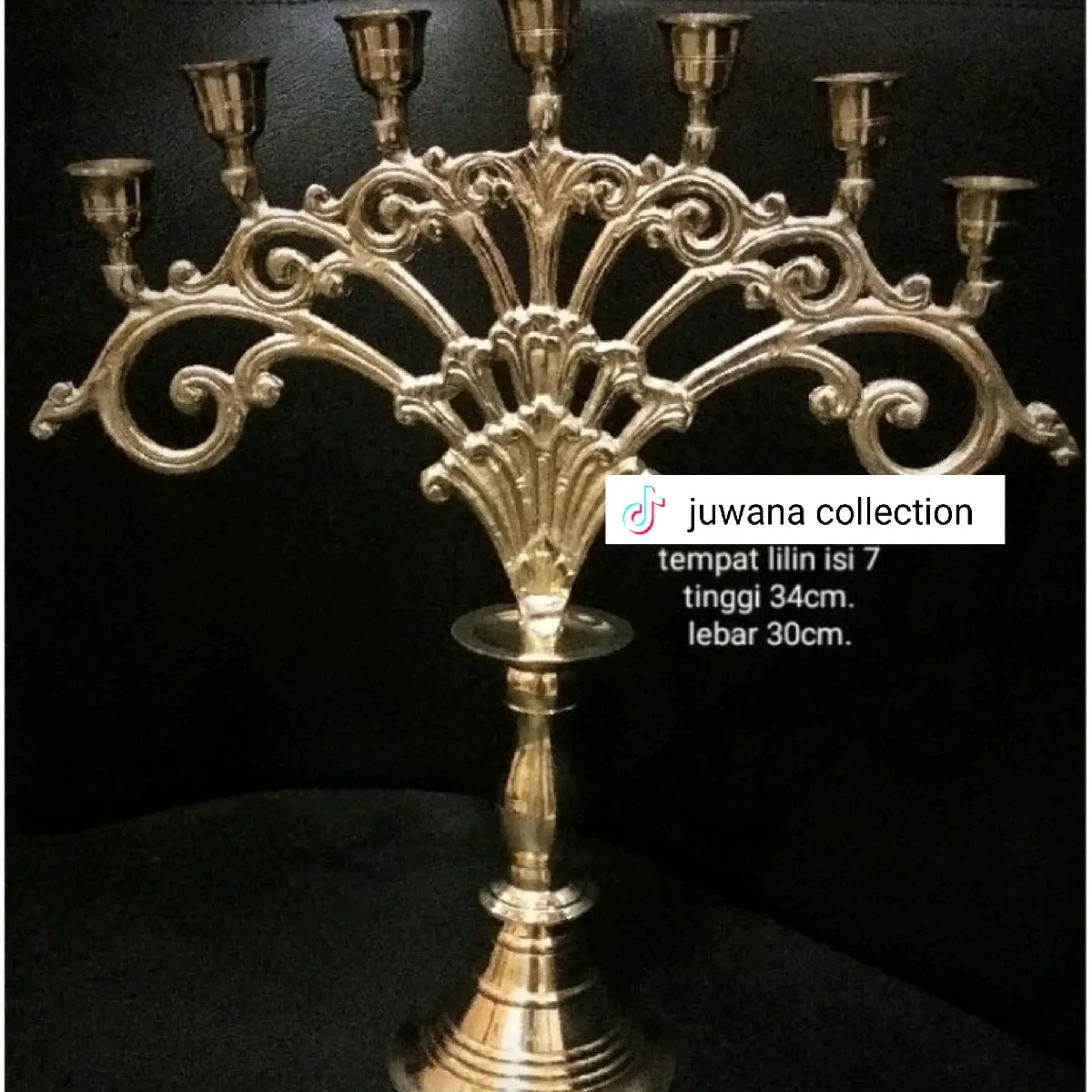 Tempat lilin tiang lilin tatakan lilin cabang 7 tinggi 34cm lebar 30cm Candle