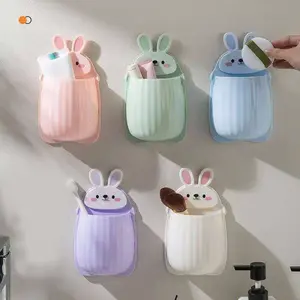 Holder Sikat Gigi Motif Kelinci Rak Kamar Mandi Tempel Penyimpanan Serbaguna Rabbit Storage Rack