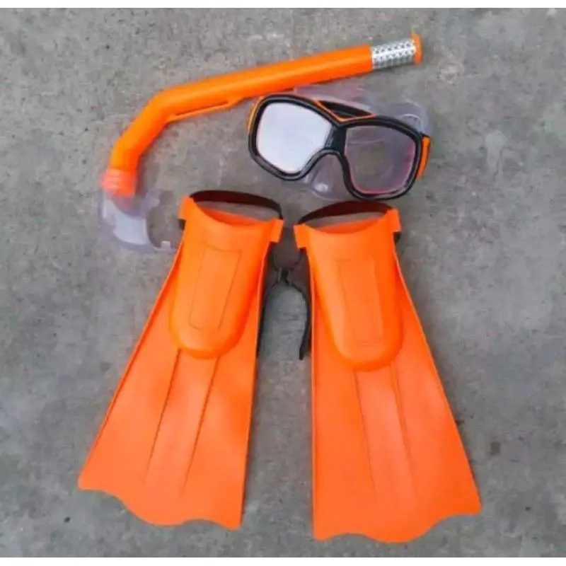 Paket alat Selam untuk Snorkling - kacamata renang kaki katak untuk anak anak