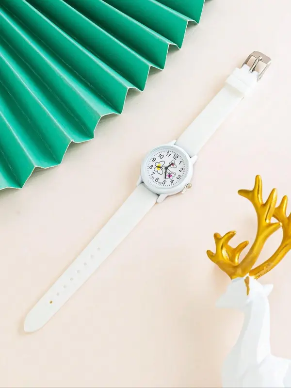 Cute Cartoon Butterfly Pattern Quartz Watch, Fashionable Round Dial Analog Watch for Women & Girls, Trendy All-match & Exquisite Watch for Birthday Gift 2